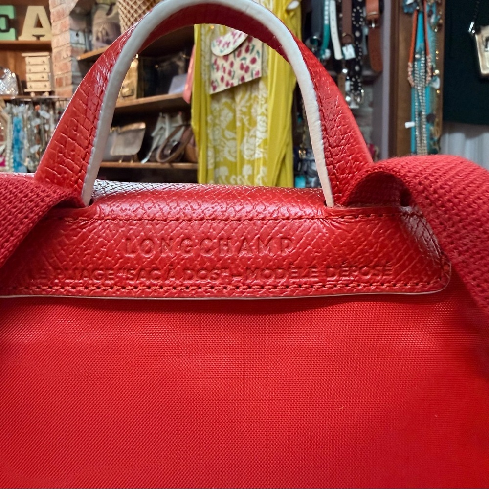 LONGCHAMP Red Le Pliage Club Backpack - Picture 4 of 8